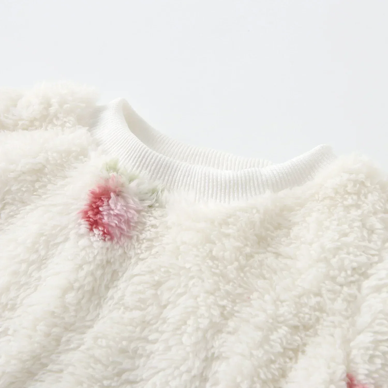Winter-Langarm-Baby-Outfits-Sets, Oberteile + Hosen für kleine Kinder, süße, verdickte Fleece-Kleidung mit Blumenmuster – Detail 7
