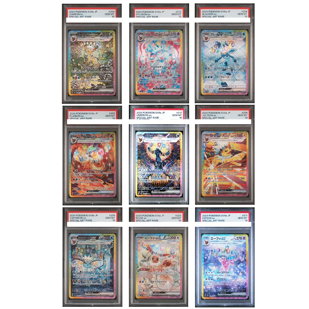 

Аниме-карта с покемоном, японская карта FLAREON LEAFEON UMBREON SYLVEON GLACEON VAPOREON, 10 точек, рейтинг, карты, аниме-игры, коллекционные карты
