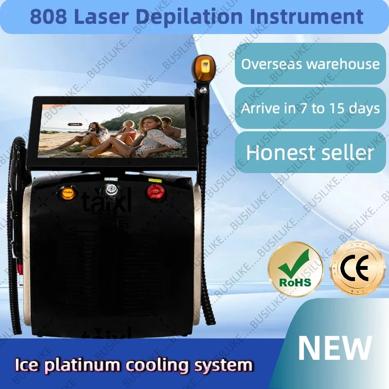 

High Power 3800W Diode Laser Sapphire 808 Cold Painless Hair Removal+Laser Tattoo Pigment Spot Removal For Face And Whole Body