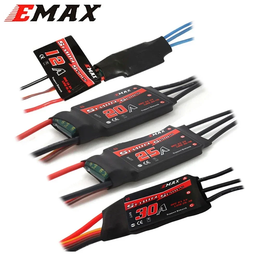 EMAX SimonK 12A 20A 25A 30A Brushless BEC Equipped with Built-in BEC Speed Controller 2-3S LiPo for RC FPV Drone