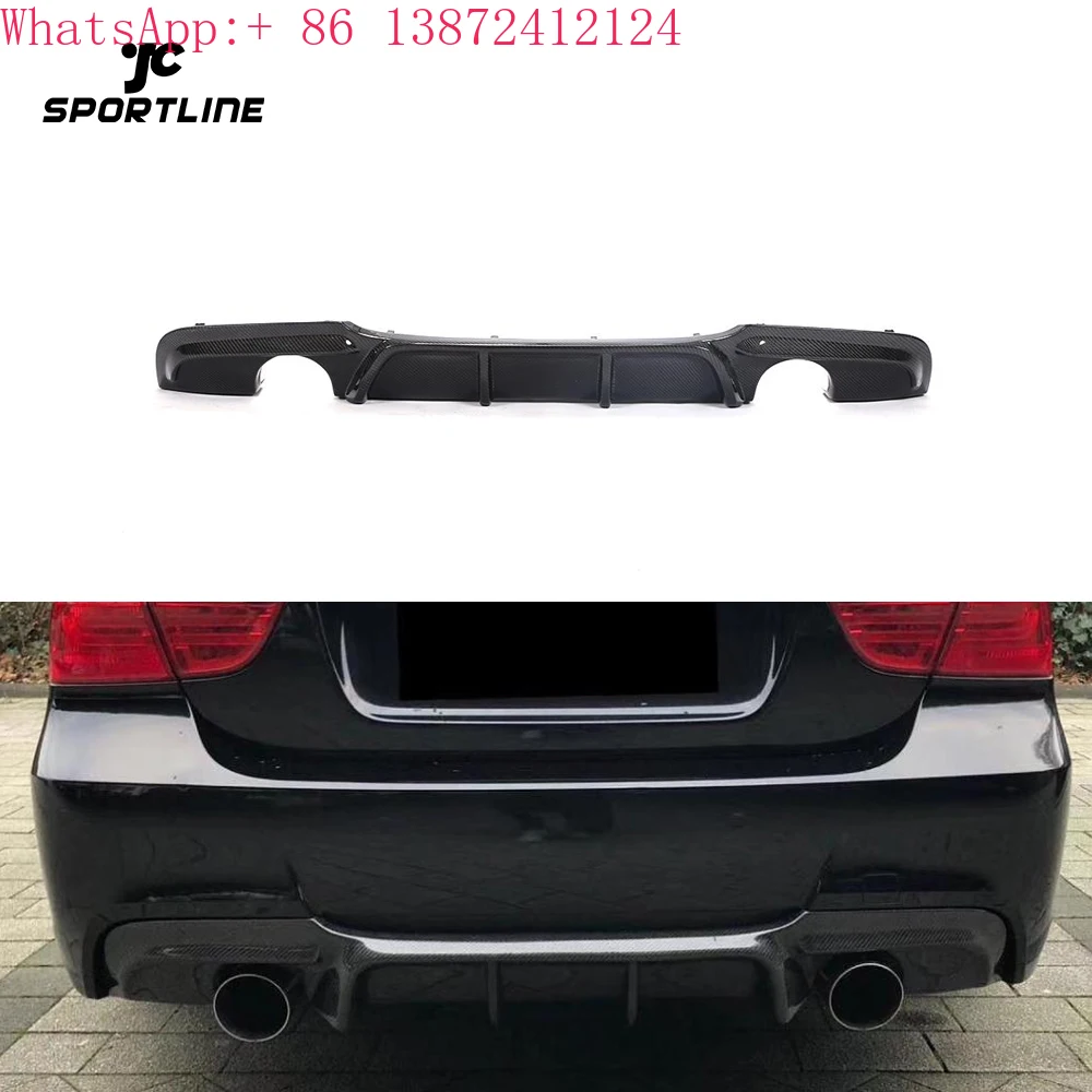 

Carbon Fiber E90 Dual Muffler Single Out Rear Diffuser for BMW 3 Series E90 325i 335i M Sport Sedan 4-Door 2009-2013