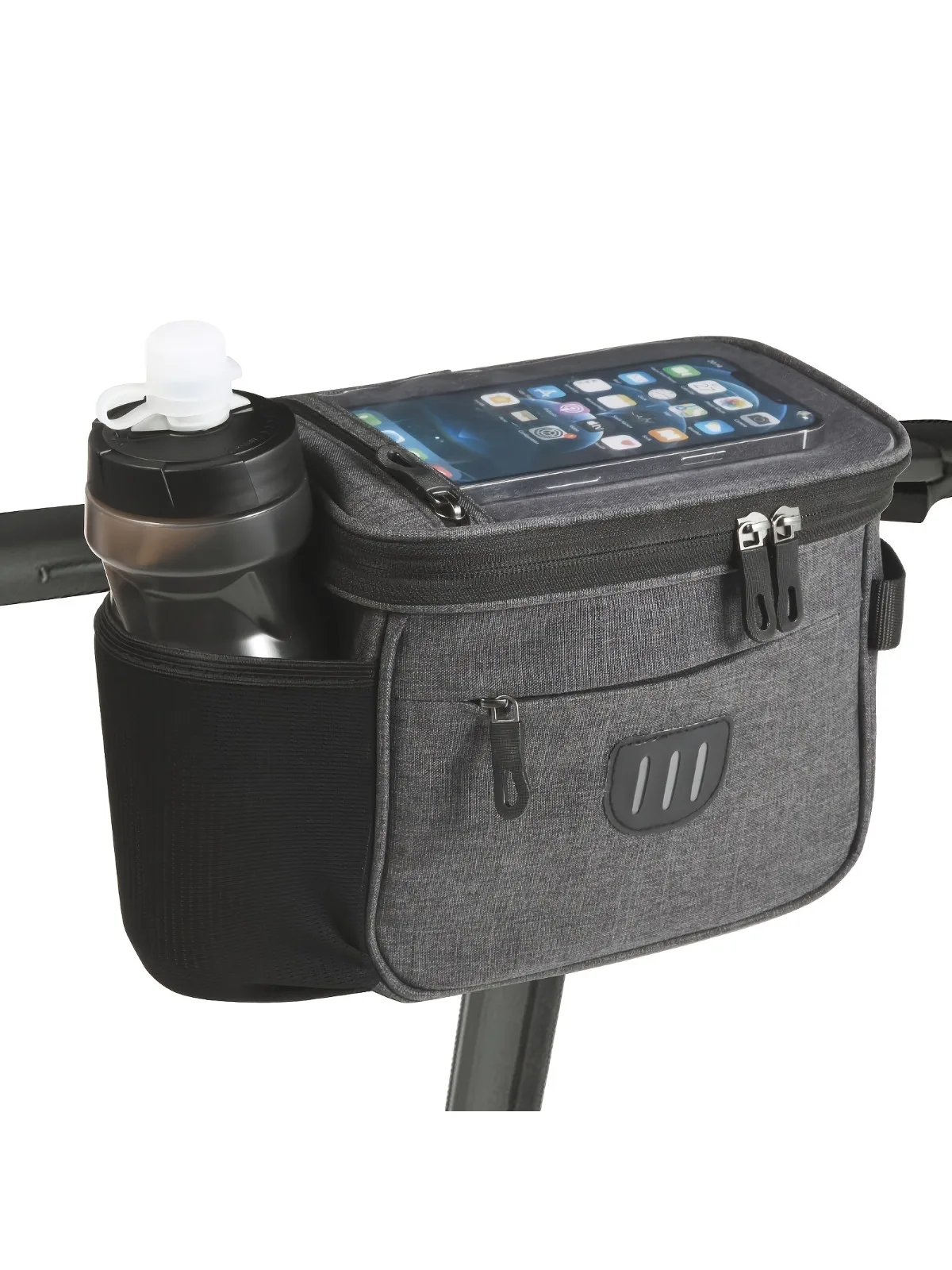 AliExpress NONE Adjustable Bike Handlebar Bag With Phone Pocket Large Front Storage Pouch With Zipper Keep Your Essentials Safe And Accessible