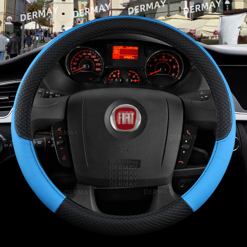 for Fiat Ducato Car Steering Wheel Cover PU Leather Non-slip High Quality Auto Accessories Fast Shipping