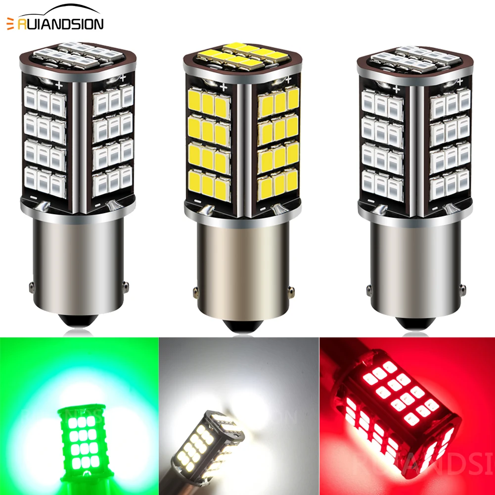 

2Pcs 1156 BA15S 2835 Car Signal Lamp Brake Light Signal Light LED Bulb 2835 Chip 56SMD 10-30V Reverse Parking Lamp 1000LM 8.76W