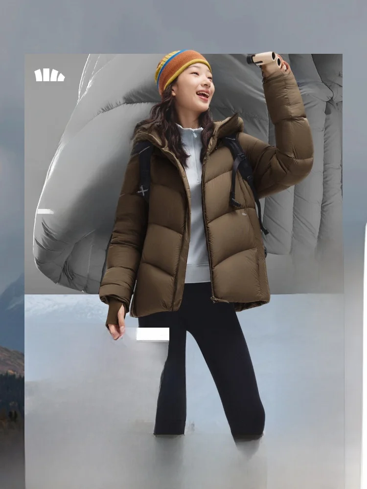 

Bananain Women's Puffer Jaet 2025 New Winter Thiened Waable High Lo Windproof Warm Coat Korean Sle Commute Faion