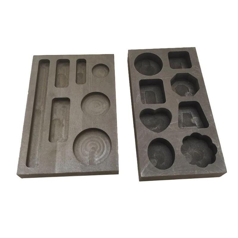 

E0BF Gold Silver Graphite Ingot Bar Combo Mold Melting Casting Refining Scrap Crucible Graphite Casting Melting Ingot Molds