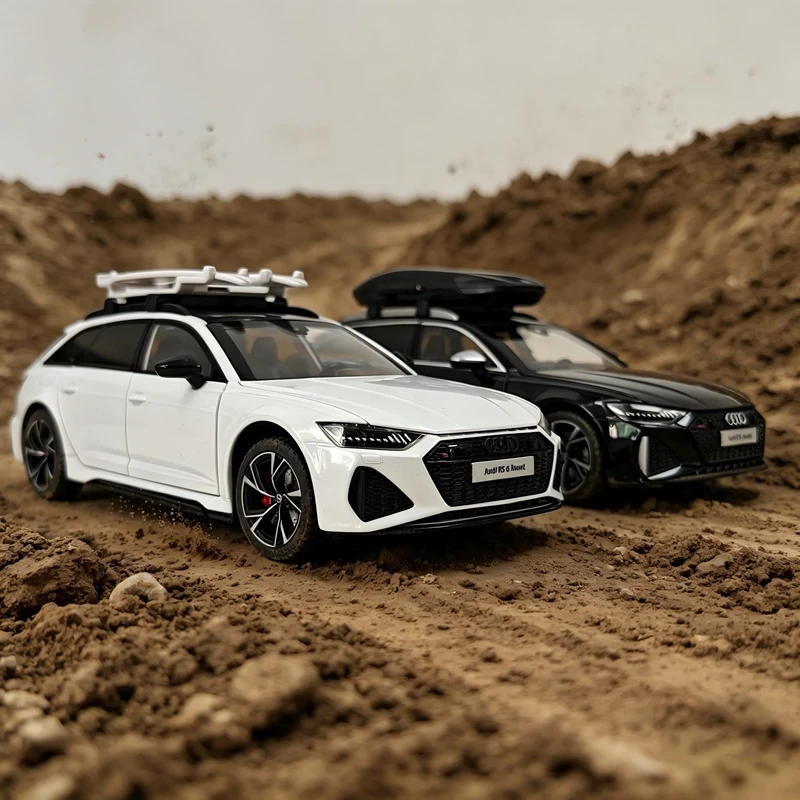 

1:24 simulation Audi RS6 alloy car model, doors and engine hood, trunk can be opened, sound and light return, gift collection