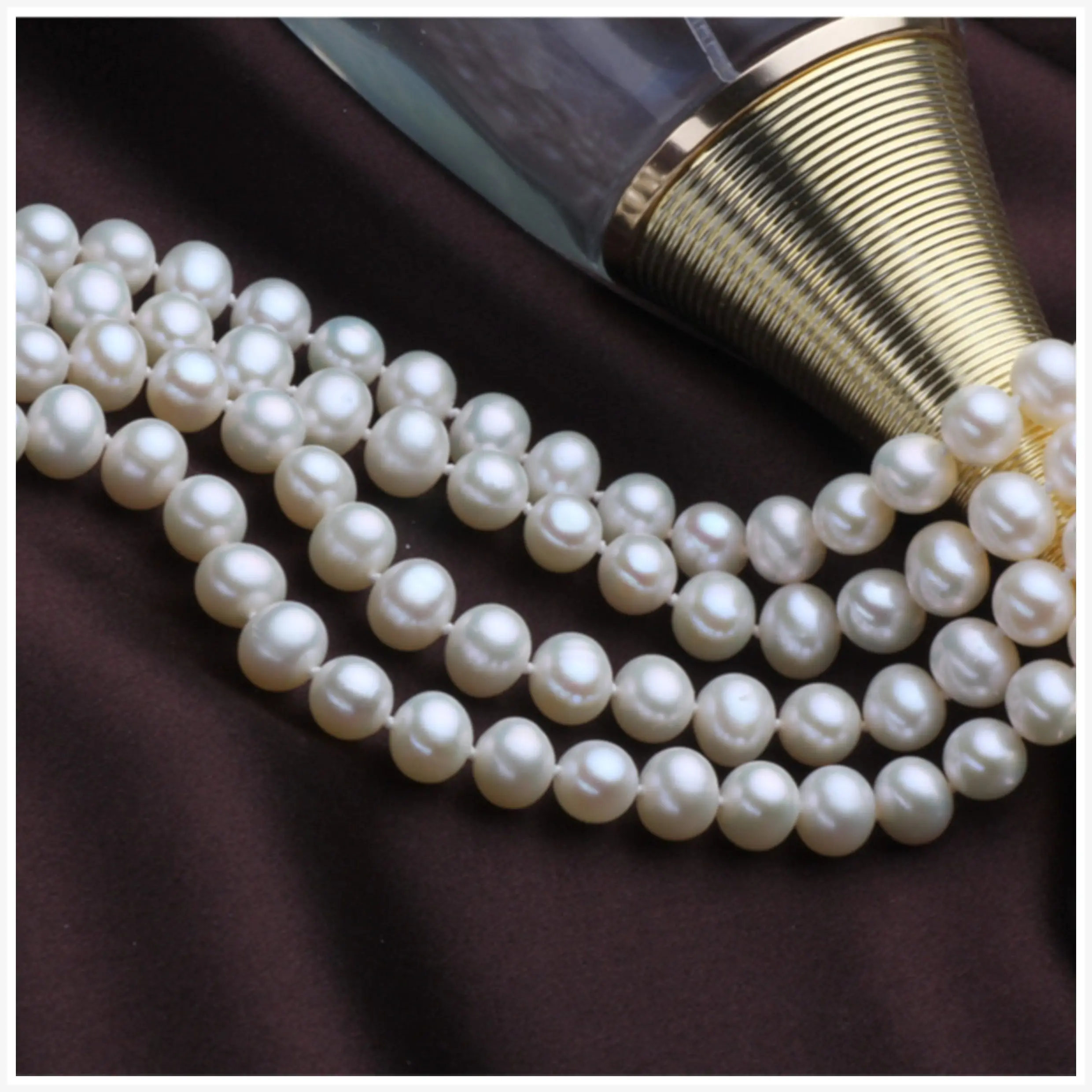 

Ожерелье из натурального жемчуга AAA9-10 мм Многослойное ожерелье Nanhai модное 925 s/90 см/120 см/160 см