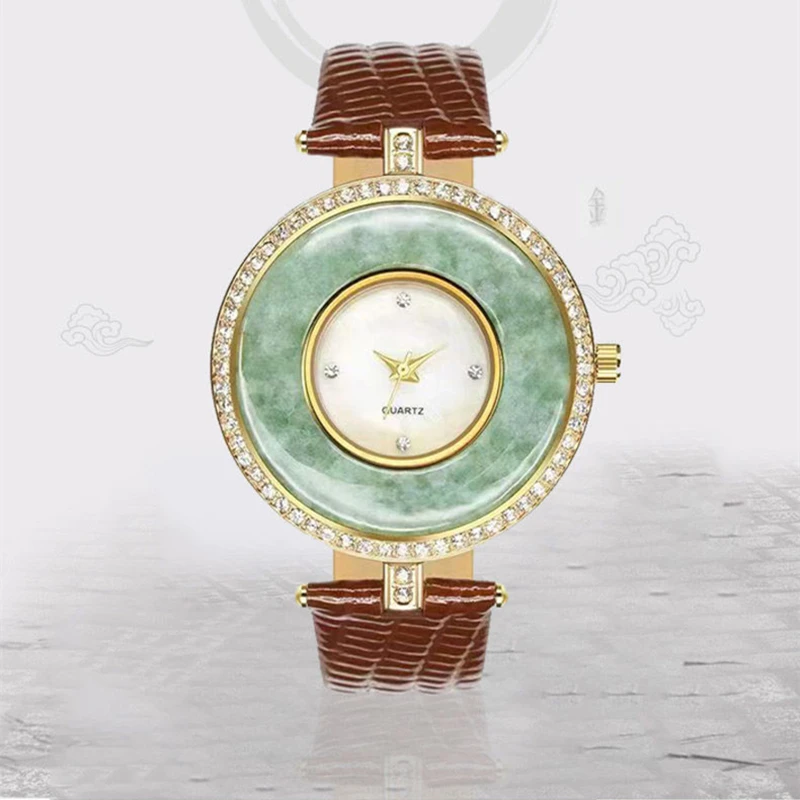 DUGARY Fashion quartz watch jade style Waterproof for women classic brand Wristwatches crystal Japanese movement clock