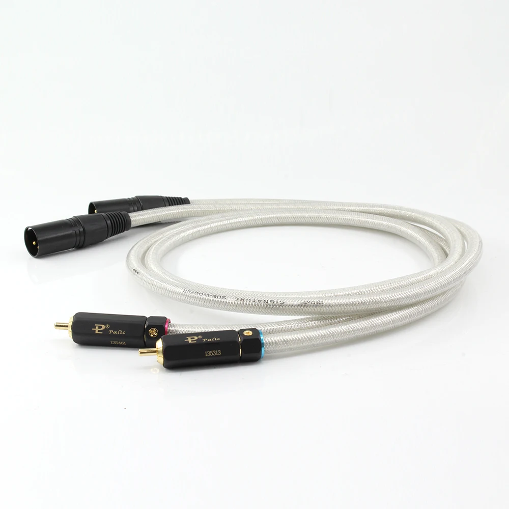 1 Pair QED Silver-Platedr OFC Pure Copper RCA Male to XLR Male Audio Interconnect Cable