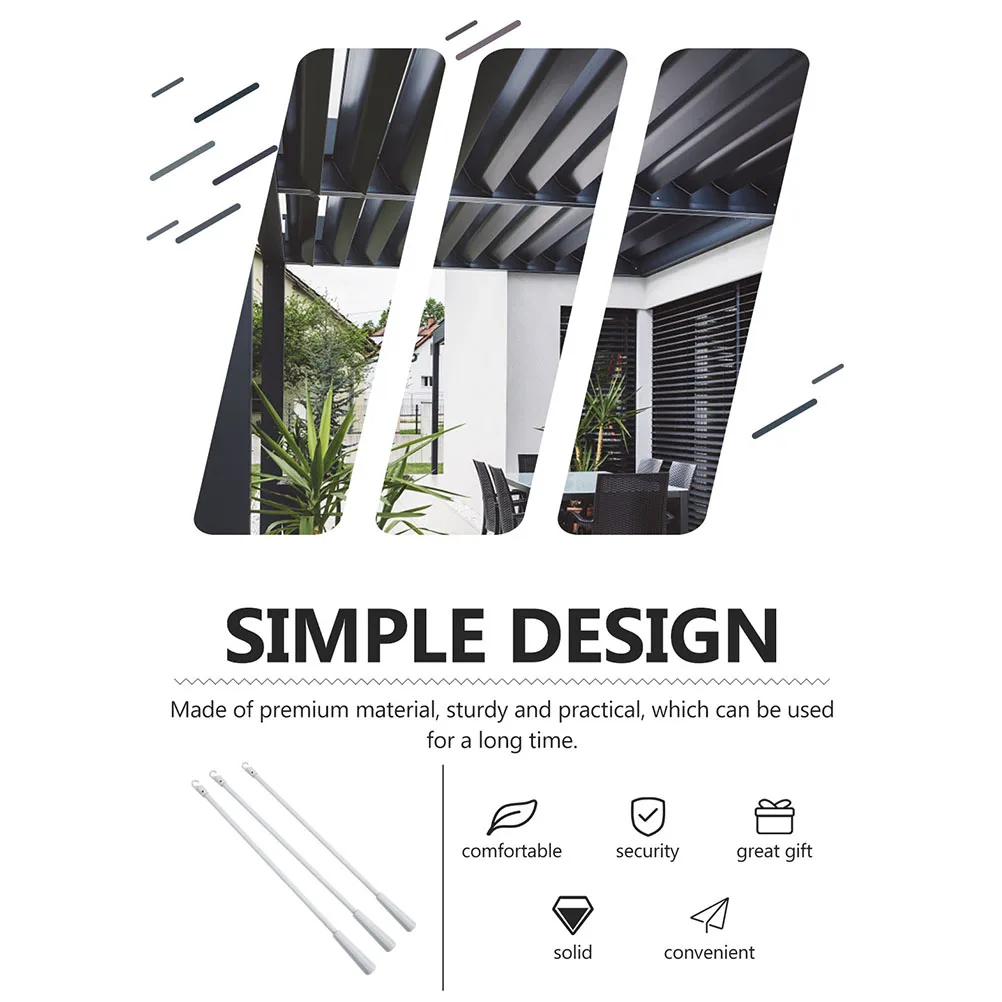 

4 Pcs Glass Fiber Blind Sticks Lightweight Sturdy Vertical W Small Curtain Rods Home Window Blinds Accessories Practical H