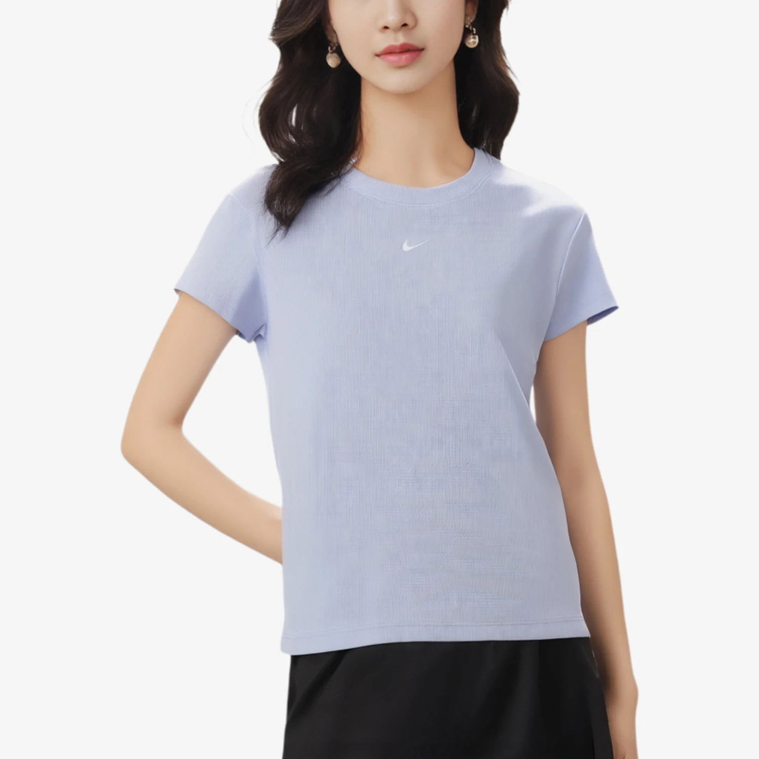 Nike Original einfarbiges Freizeit-Sport-Kurzarm-T-Shirt, neues Damen-Kurzarm-T-Shirt HV4995-407