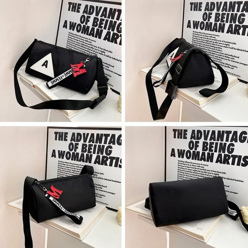 Trendy Letter Printed Contrast Color Crossbody Bags For Women Portable Nylon Sport Bags Female Stylish Travel Tote 2022 Trend