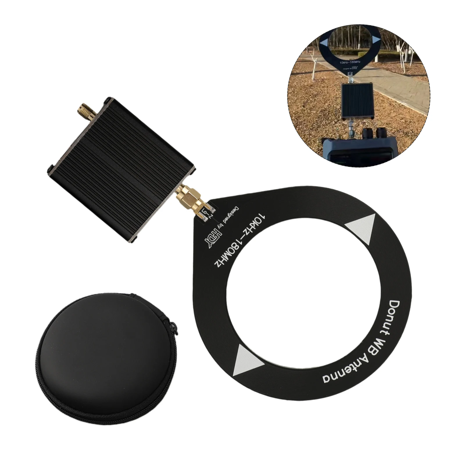 

Mini Loop Antenna HFDY Malahiteam Radio Strong Compatibility 10kHz 10kHz-180MHz Black Loop Walkie-talkie With Radio