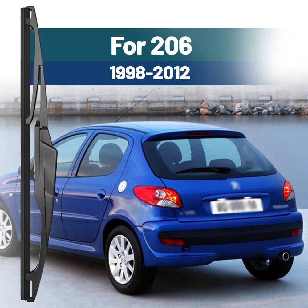 Para Peugeot 206 1998-2012 14 "Kit de juego de brazo y limpiaparabrisas trasero parabrisas ventana trasera