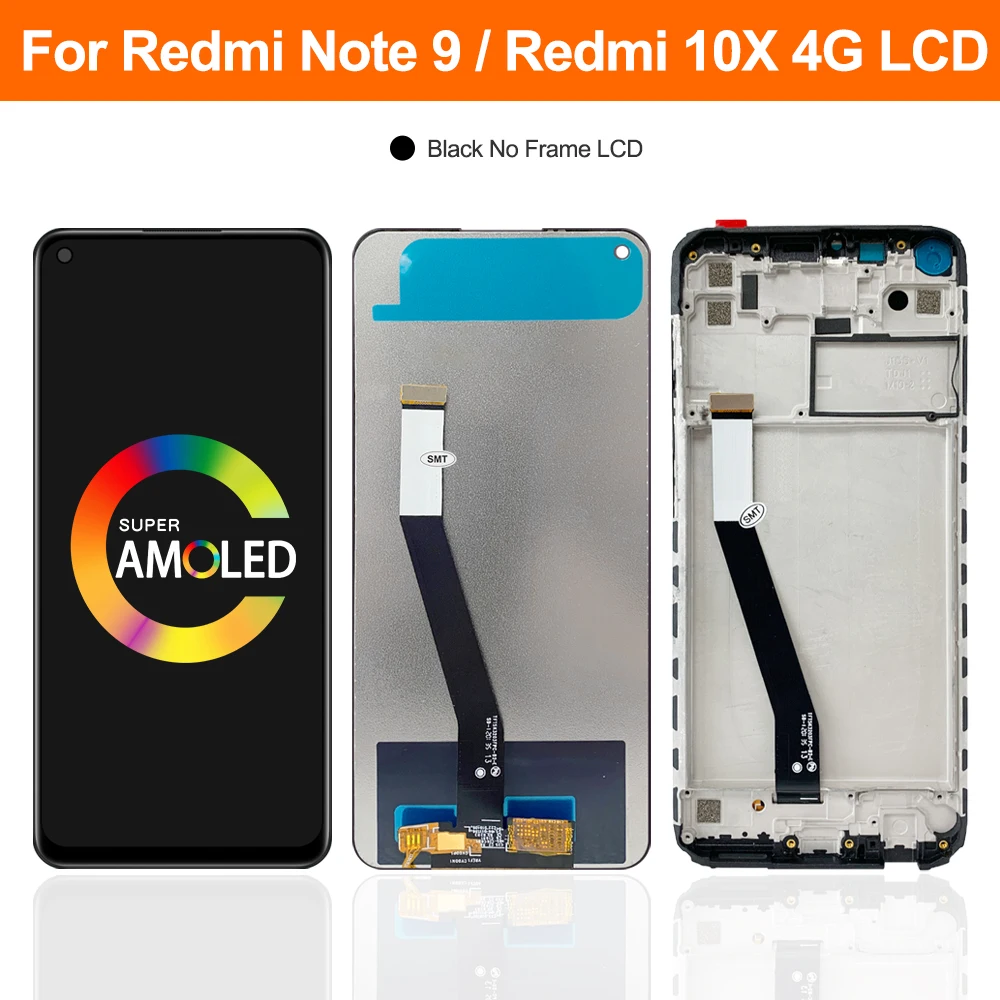 6.53\'\' For Xiaomi Redmi Note 9 Note9 M2003J15SC Lcd Display Touch Screen Digitizer Part For Redmi 10X 4G Redmi10X Screen