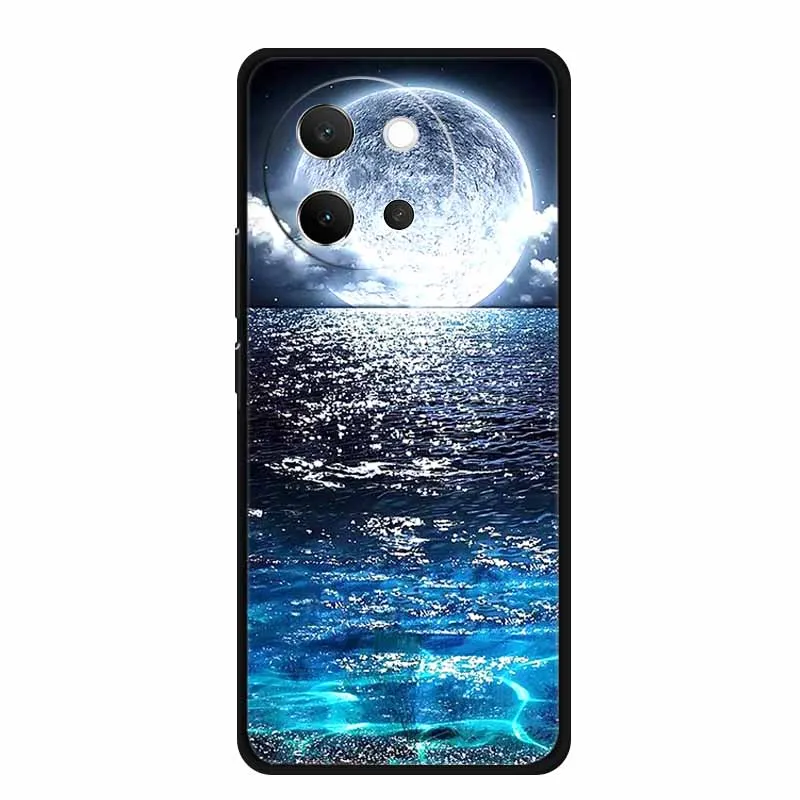 For Vivo V40 Lite Case Black Silicone Soft Back Cover Case For Vivo V40 Lite 5G Phone Case Cover V 40 V40lite 6.78\
