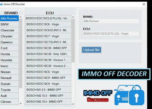 Imagen 2 del producto IMMO OFF DECODER (NUEVO IMMO OFF SOFTWARE) Elimina datos del inmovilizador de archivos ECU para reparación, preparación de clonación y trabajos de banco.