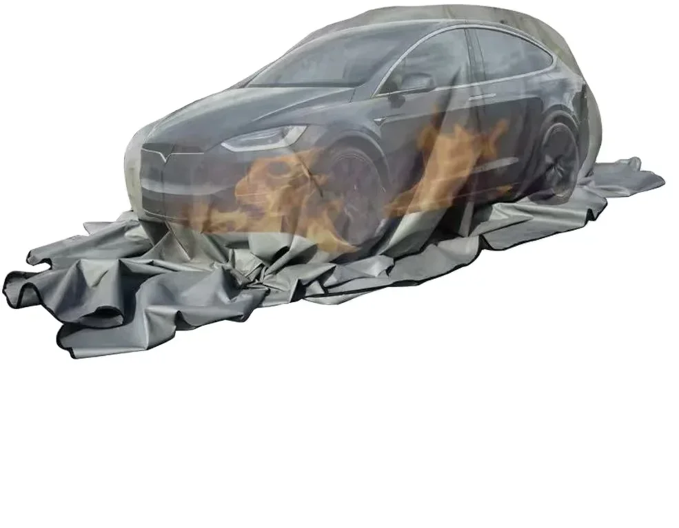 

Car Fire Blanket 5*7M 16.4*22.96 Ft CE EN407 level 4 standard Para aramid combined with carbon fibre Car Fire blanket