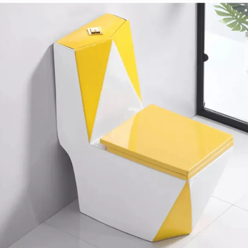 colorful washdown wc and basin set  red green yellow black toilet pedestal basin