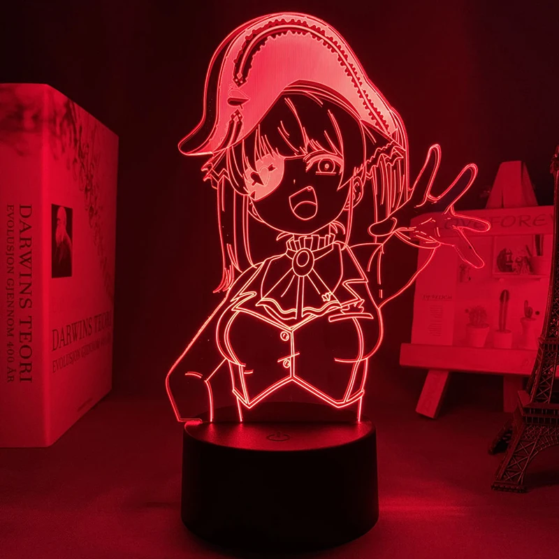 Hololive Houshou Marin Anime Figure Night Light Other Characters Can Be Customized Manga Acrylic Stands Led Lamp Bedroom