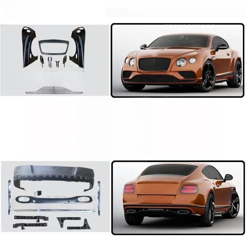 Aluminum Alloy Fender Car Body Kit Complete Assembly Front Bumper Part Conversion Upgrade to 2017 3