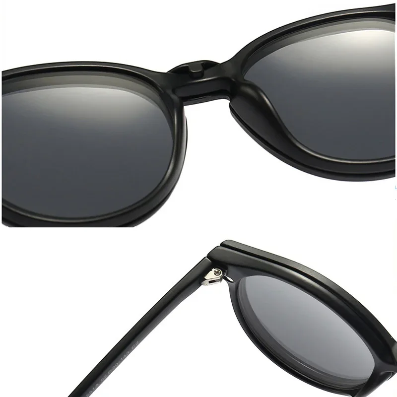 5PCS Magnetic Polarized Clip On Sunglasses Women Men Plastic Frame for Night Driving Sunglasses UV400