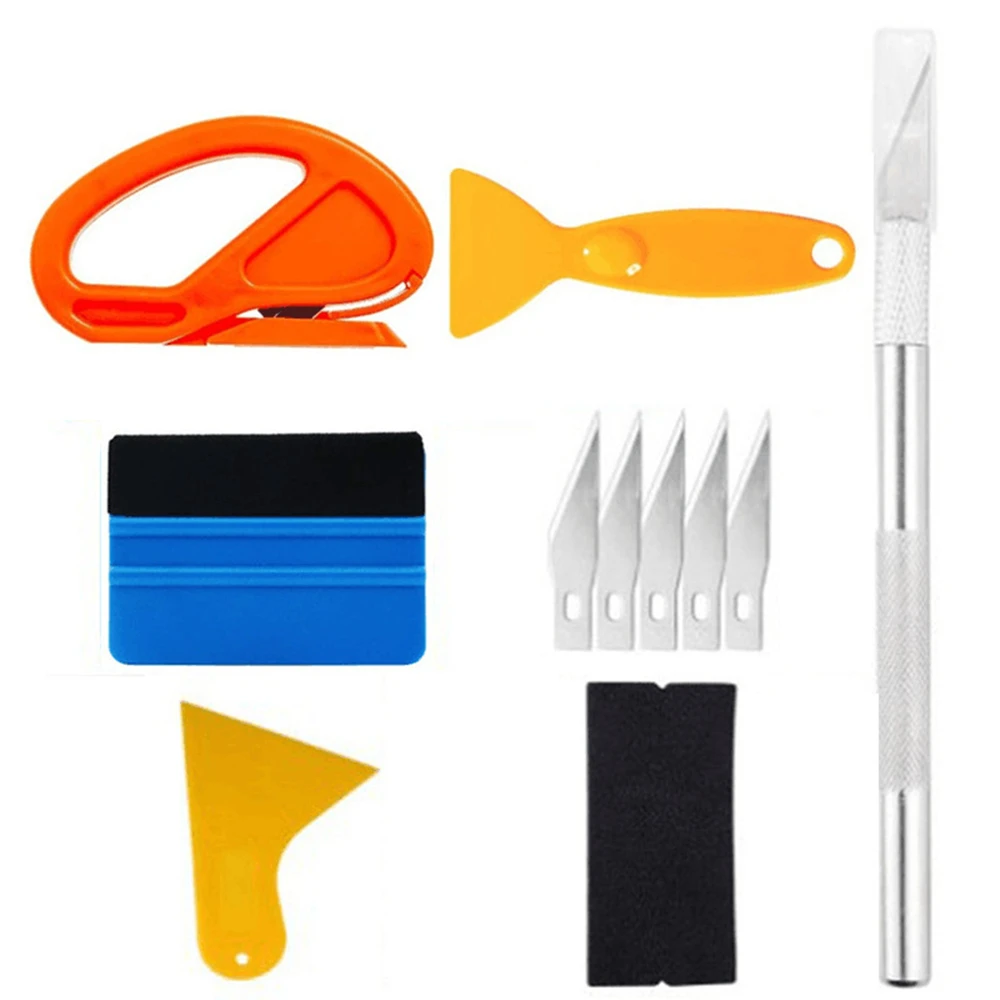 

​Car Wrapping Tools Kit Vinyl Scraper Cutter Film Squeegee Car Film Tools Plastic Wrap Tool Window Tinting Tools Car Accessories