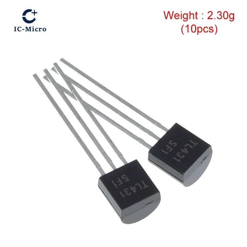 XCW 50 قطعة TL431 TL431A مراجع الجهد 2.5-36 فولت Prog ضبط