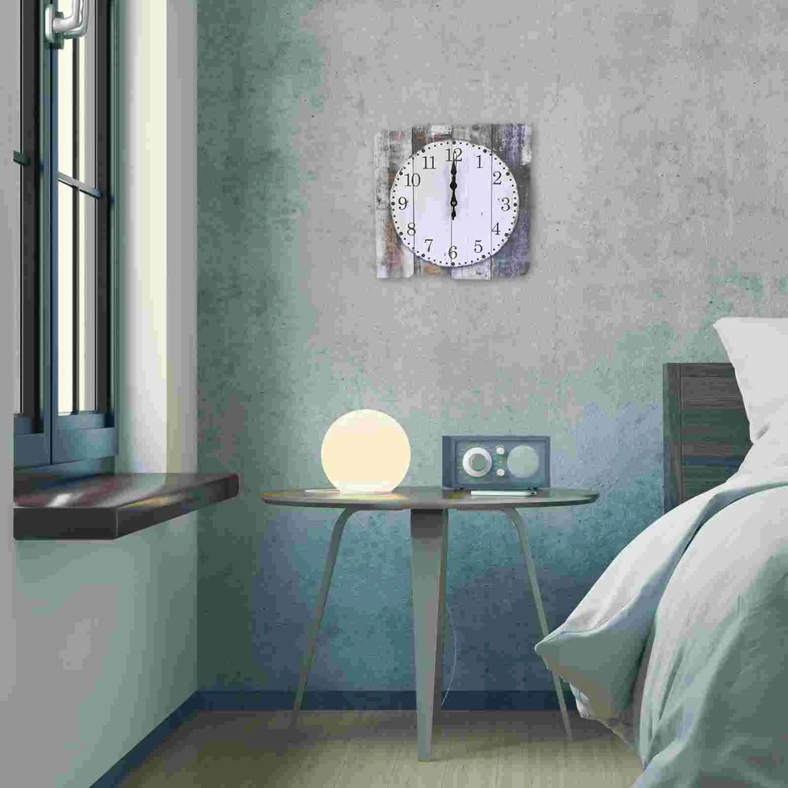 Density Board Decorative Wall Clock Silent Non-Ticking Wall Clock Home Decor Density Board Wall Clock