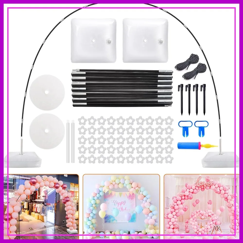 

9ft x 10ft Adjustable Balloon Arch Kit for Wedding, Baby Shower, Birthday Party Photo Backdrop