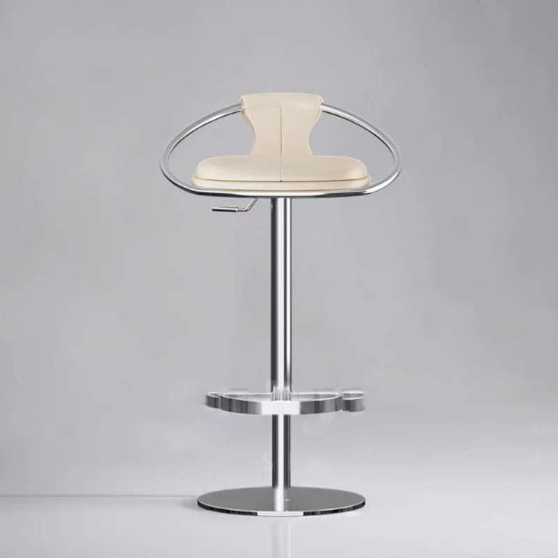 

Minimalistic Lounge Bar Stools Modern Designer Bistro High Nordic Bar Stools Salon Swivel Metal Taburete Cocina Home Furniture