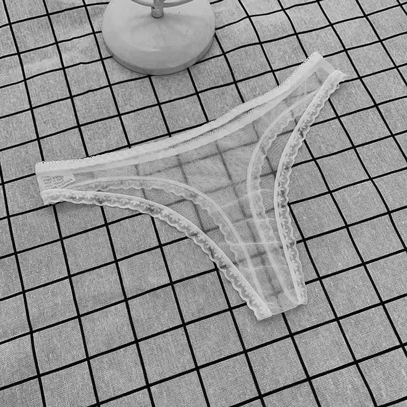 Sexy Transparente Tanga Höschen Frauen Spitze Durchsichtig Schritt Mesh Unten Sexy Nahtlose Low-rise T-hosen Unterwäsche