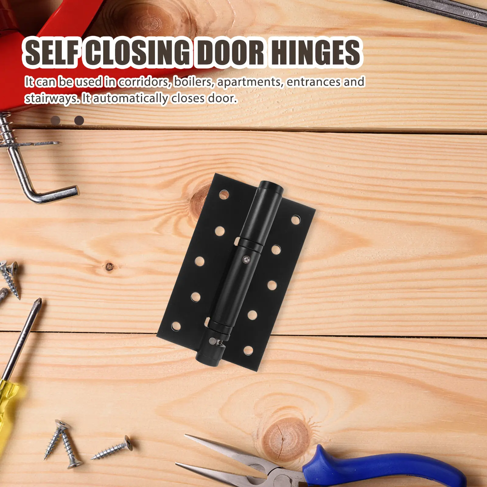 

1 шт. Автоматическая пружинная дверная петля из нержавеющей стали с самозакрыванием, усиленная, для коридора, бойлера, лестницы, входа, квартиры