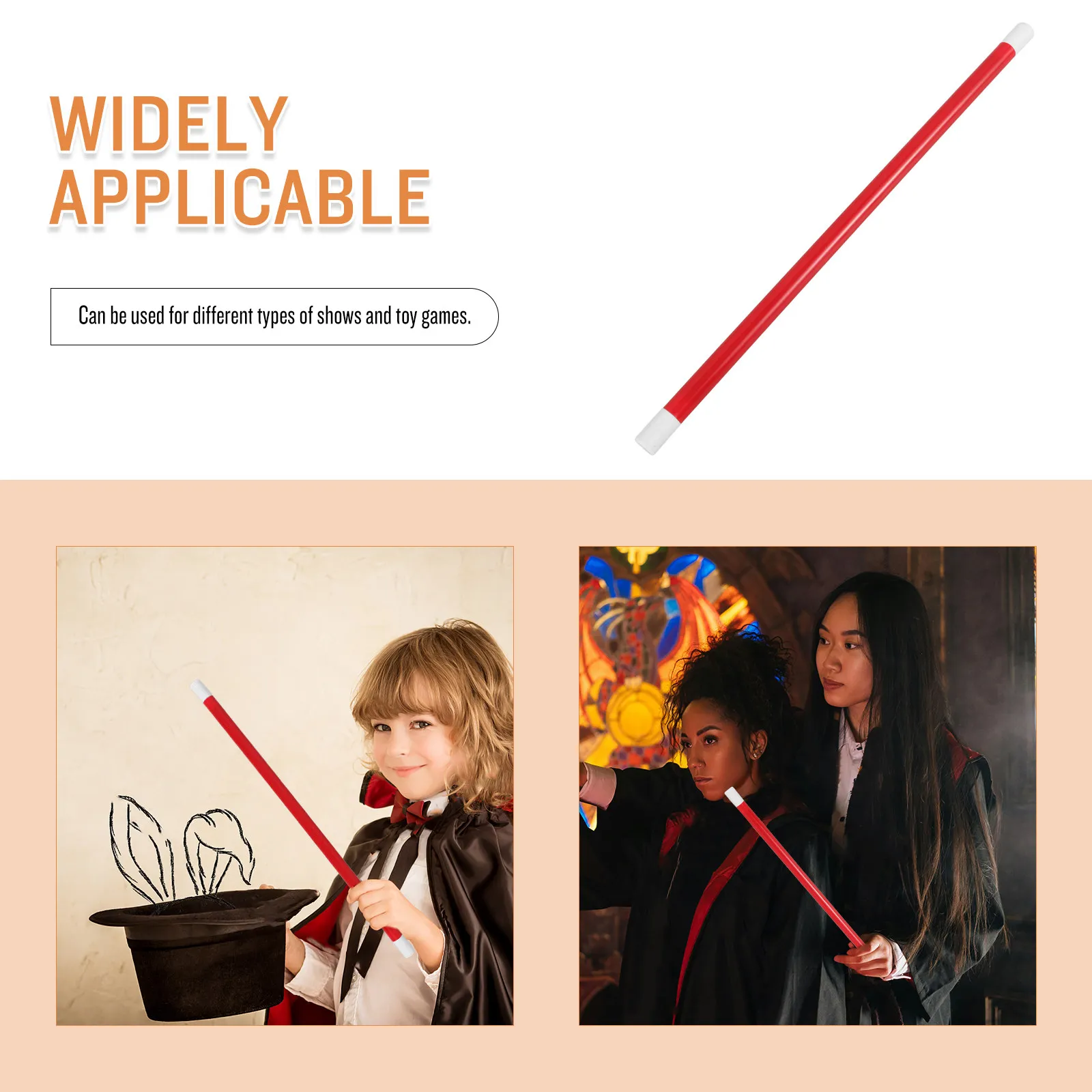 

Spell Casting Stick Plastic Lightweight Portable Stage Performance Prop Magician Wand Party Favor Wizard Cosplay Accessory