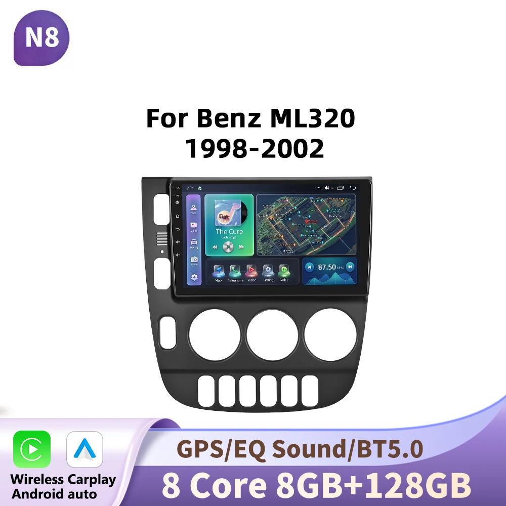 Podoyo Voor Benz ML320 1998-2002 Android Autoradio Multimedia Speler Navigatie GPS Carplay Auto Stereo Intelligente Systemen