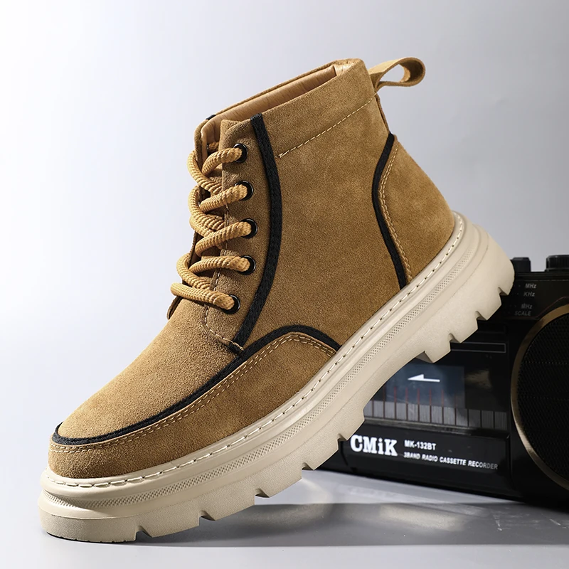 

Fashion High Top Autumn Casual Shoes Man 2025 New Male Sneakers Comfortable Outdoor Footwear Non Slip Vintage Styles Ankle Boots