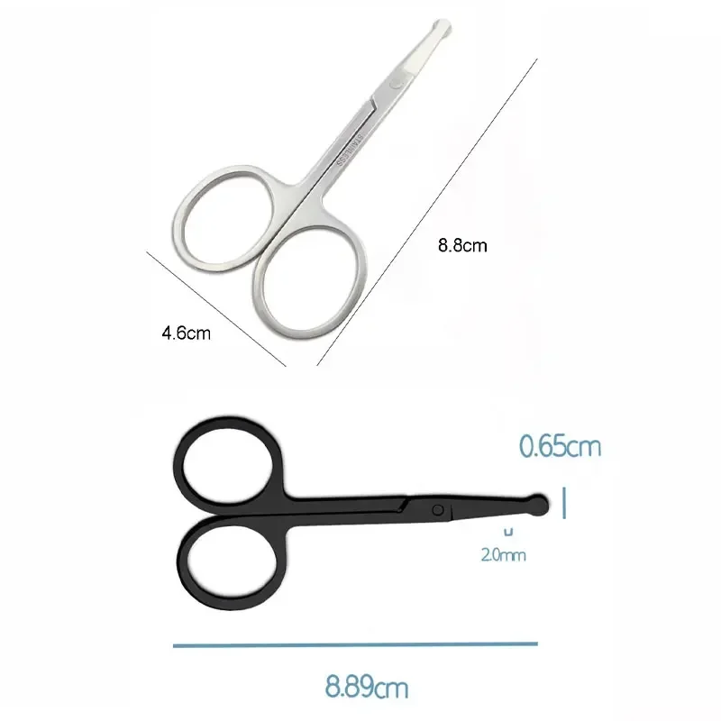 Pinzette rotonde di sicurezza per capelli pinzette per sopracciglia ciglia forbice Manicure Cutter strumento per unghie strumenti per la depilazione in acciaio inossidabile