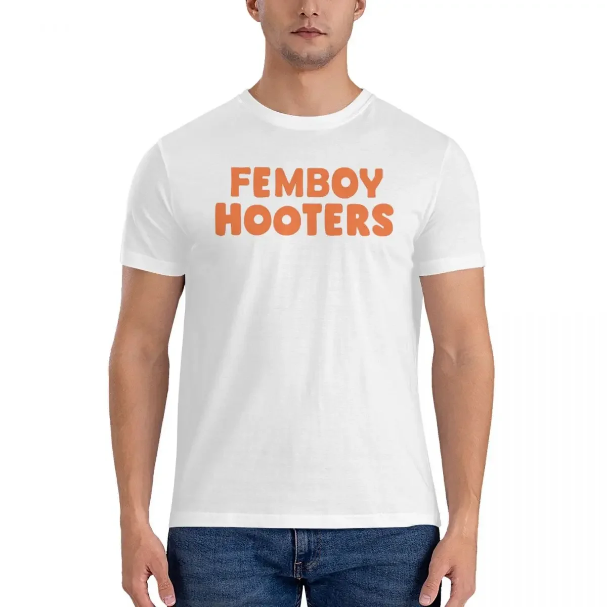 100% Cotton Femboy Hooters T-shirt Unisex Classic Oversized T Shirt Men crew Neck Summer Shirts Tops S-6XL