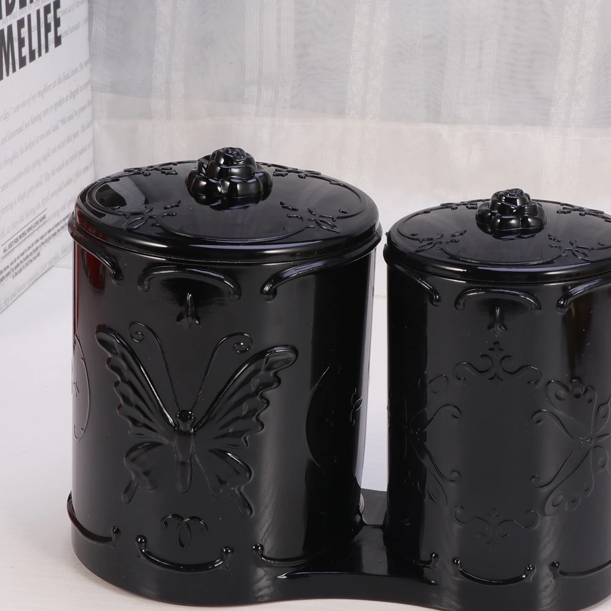 

Cotton Storage Box Swab Organizer Swabs Holder Apothecary Jars Makeup Brush Pads
