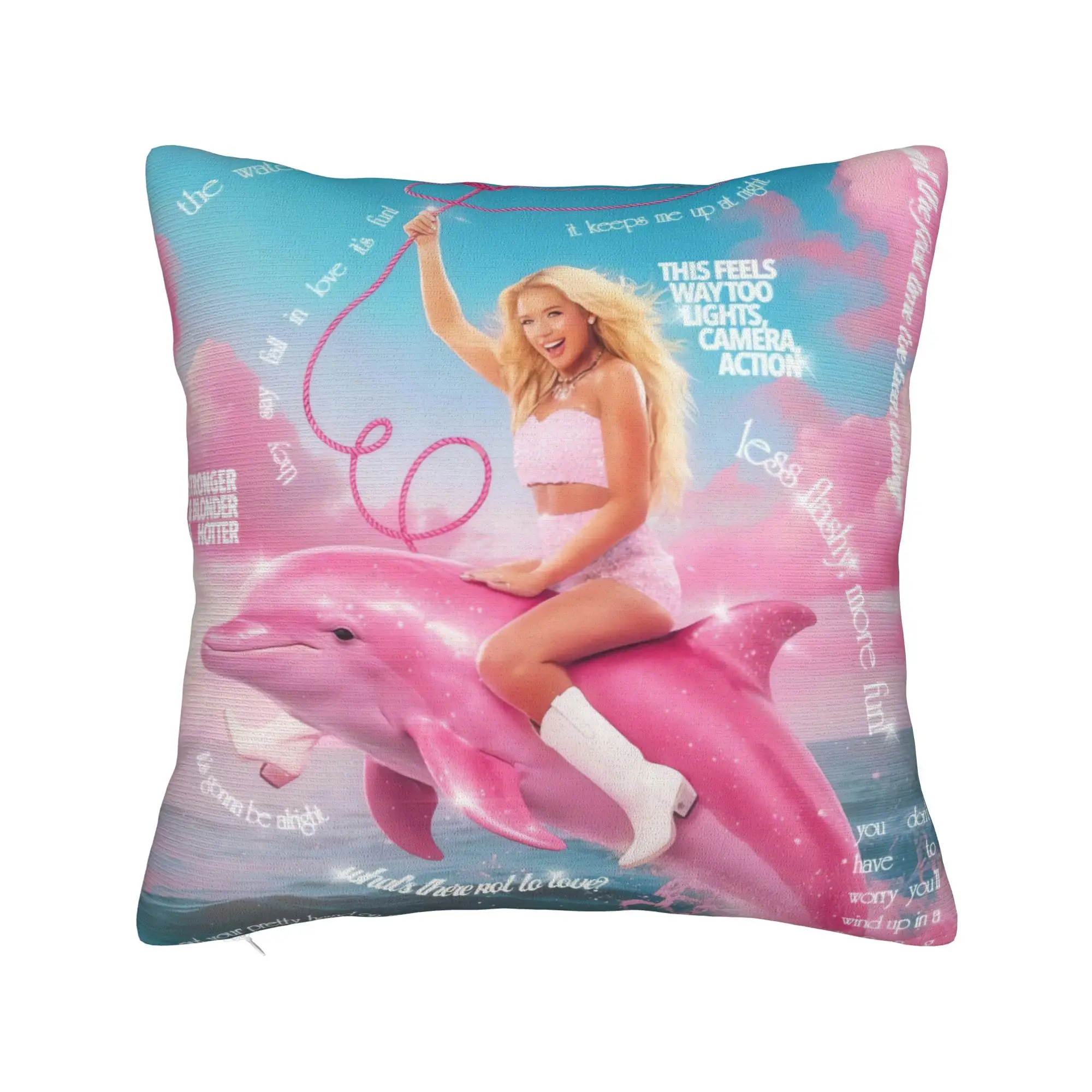 Office Megan Moroney Singer Cloud 9 Album Pillow Case  Square Pillow Cover For Living Room Sofa Morden Pillowcases