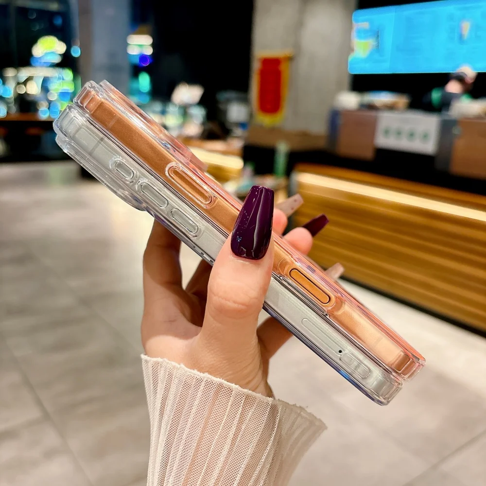 حافظة شحن لاسلكية مغناطيسية رسمية لهاتف آيفون 17 برو ماكس 17 برو 17 غطاء صلب للحماية من الصدمات من الأكريليك الهوائي