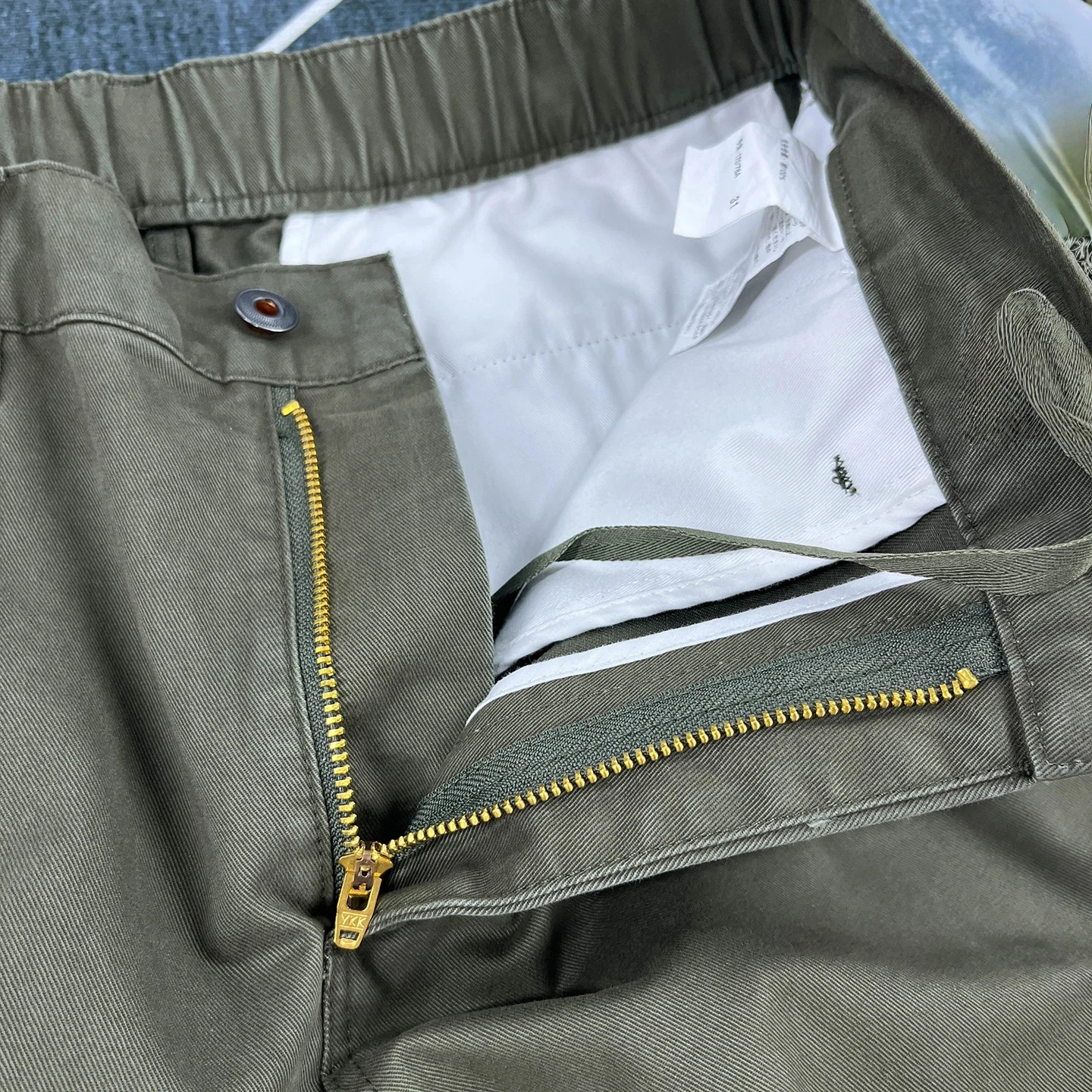 100% 면 캐주얼 바지 남성용 가을 미국 레트로 스트레이트 바지 끈 조임식 신축성 있는 허리 바지