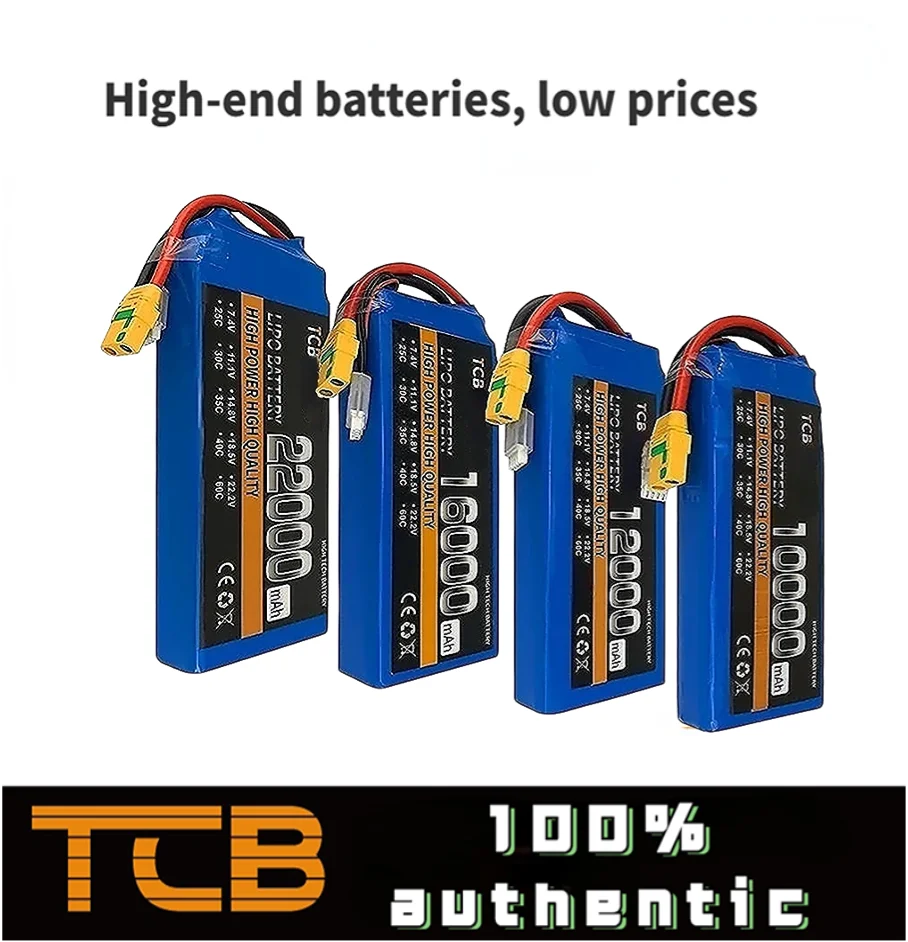 

LiPo Battery 4S 14.8V 10000mAh 12000mAh 16000mAh 22000mAh 25C 35C For Airplane Quadrotor Aircraft Drone Car Boat