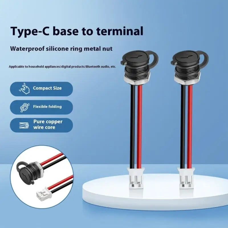 Tipo C da femmina a 2,0 Connettori terminali con tappi per polvere e texture in plastica da dadi impermeabili per trasferimento