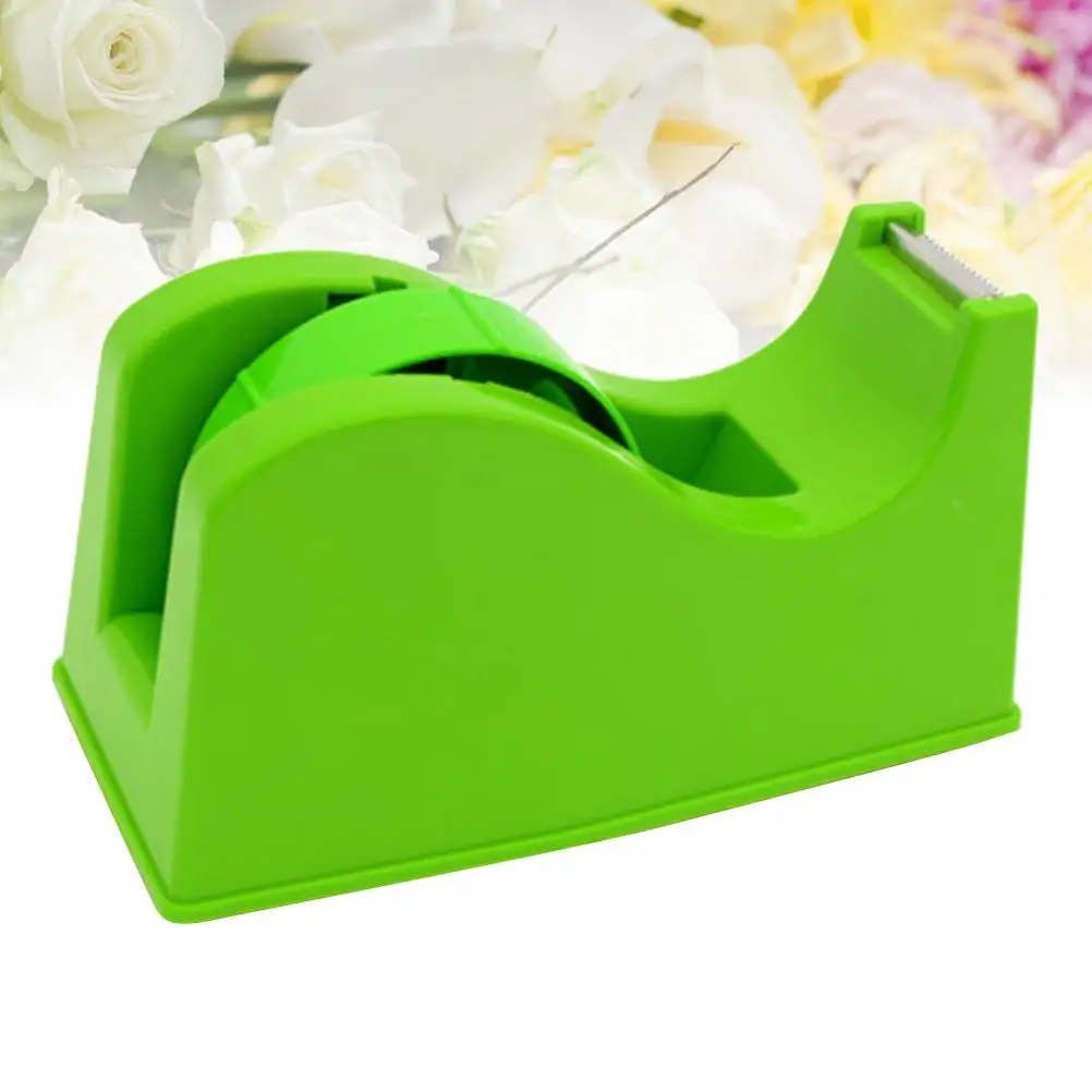 Desktop Tape Dispenser Adhesive Paper Cutting Machine Professional Tape Holder Tabletop Weighted Base Non Slip Mat Random Color