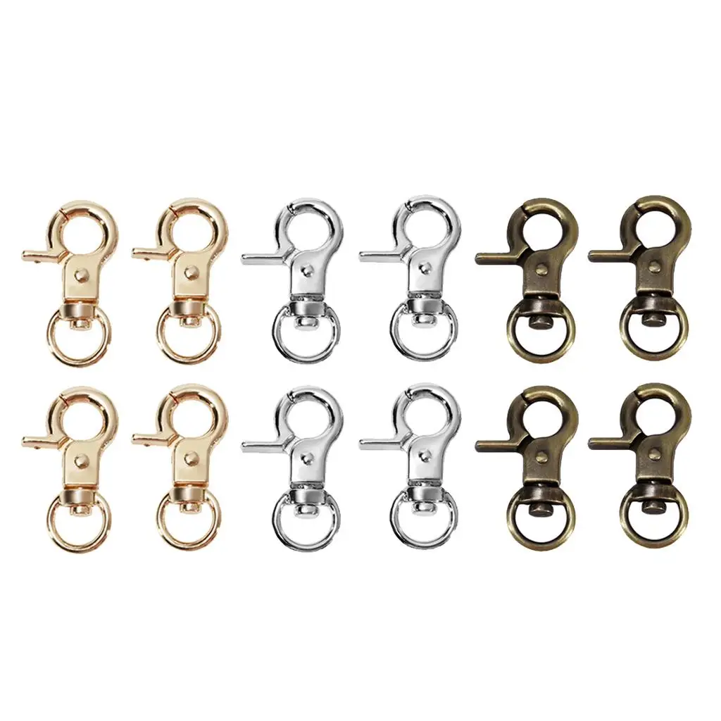 

4 pcs o- swivel trigger clips hooks keychains in metal key holders lobster, °,