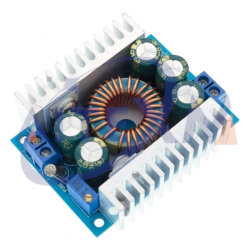 DC-DC Modul Step-Down Dapat Disesuaikan 12A Riak Rendah Daya Tinggi Modul Daya XL4016 Mobil Efisien 95%