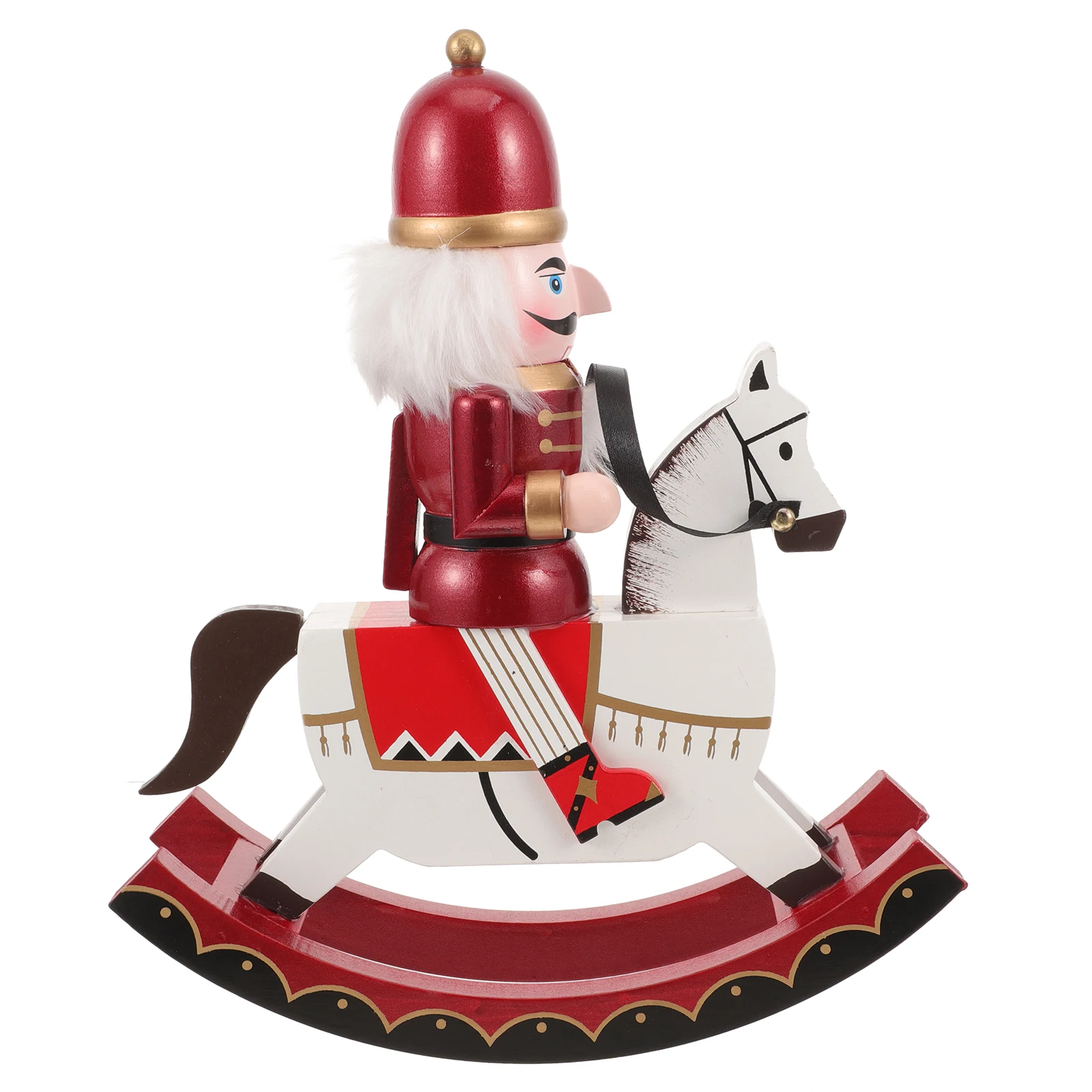 

30cm Nutcracker Decorative naments Wooden Crafts Green Christmas Traditional Soldier Puppet Home nament Xmas Rocking Horse Craft