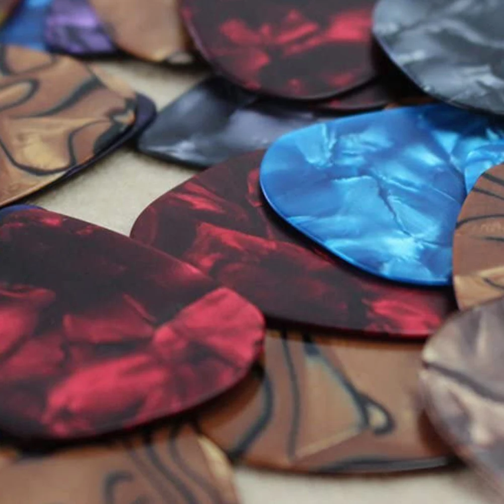 Plettri per chitarra colorati multi-dimensione da 12 pezzi, plettri in celluloide, plettri universali per chitarre folk/chitarre elettriche-AT20